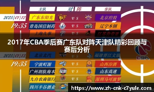 2017年CBA季后赛广东队对阵天津队精彩回顾与赛后分析